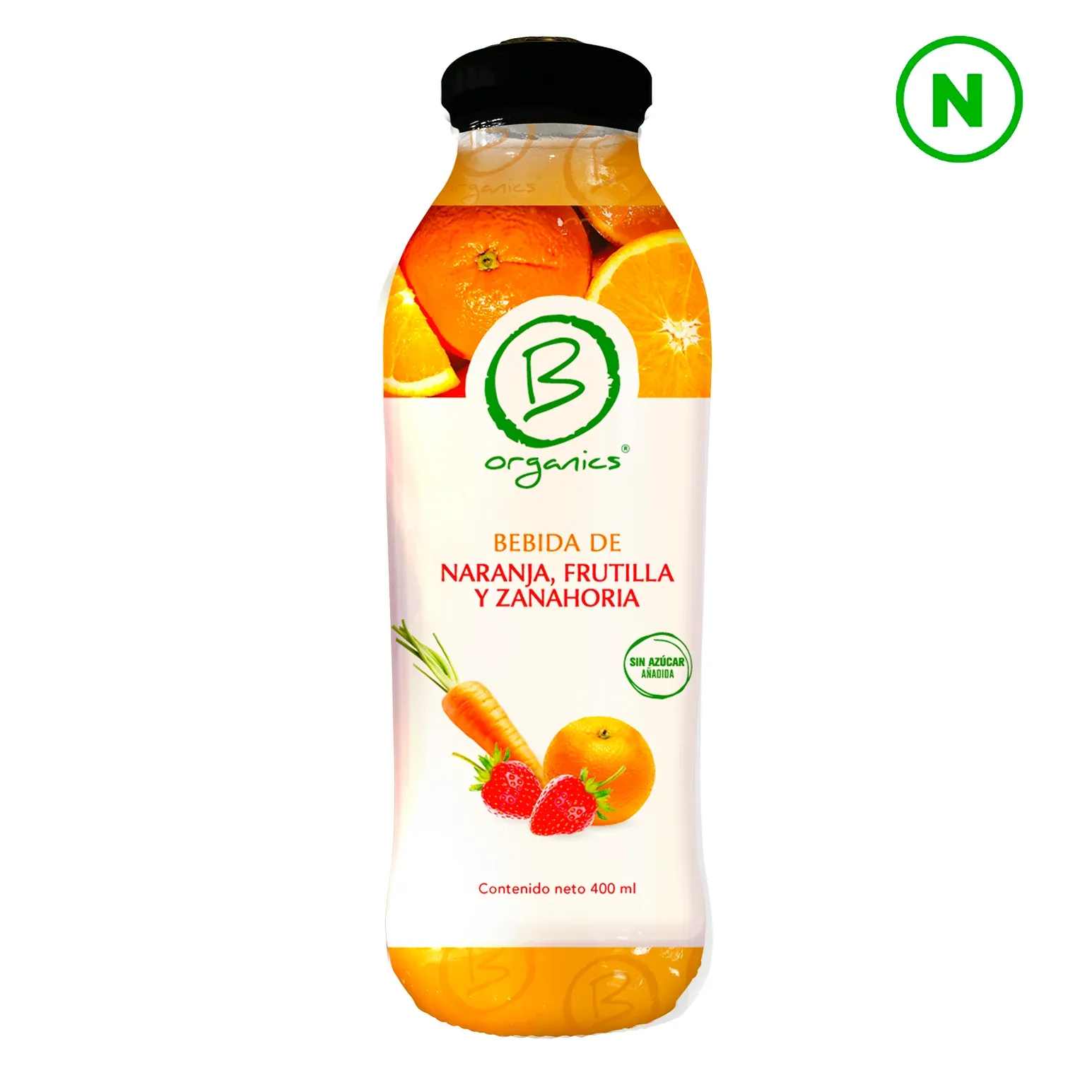 B Organics Naranja Frutilla 400ml
