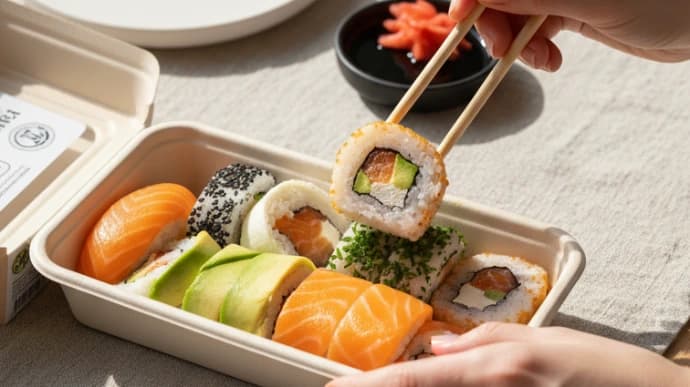 Sushi mix recién preparado