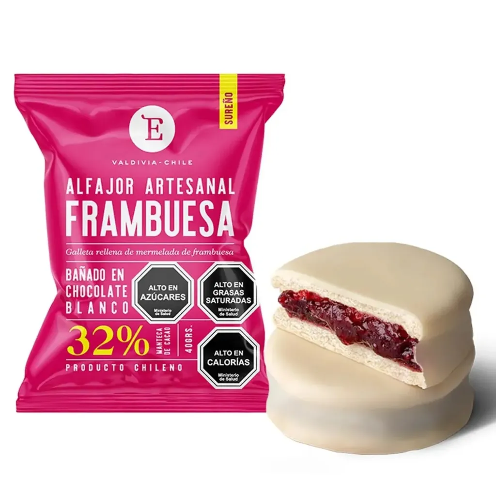 Entrelagos Alfajor Frambuesa Choco Blanco 45g