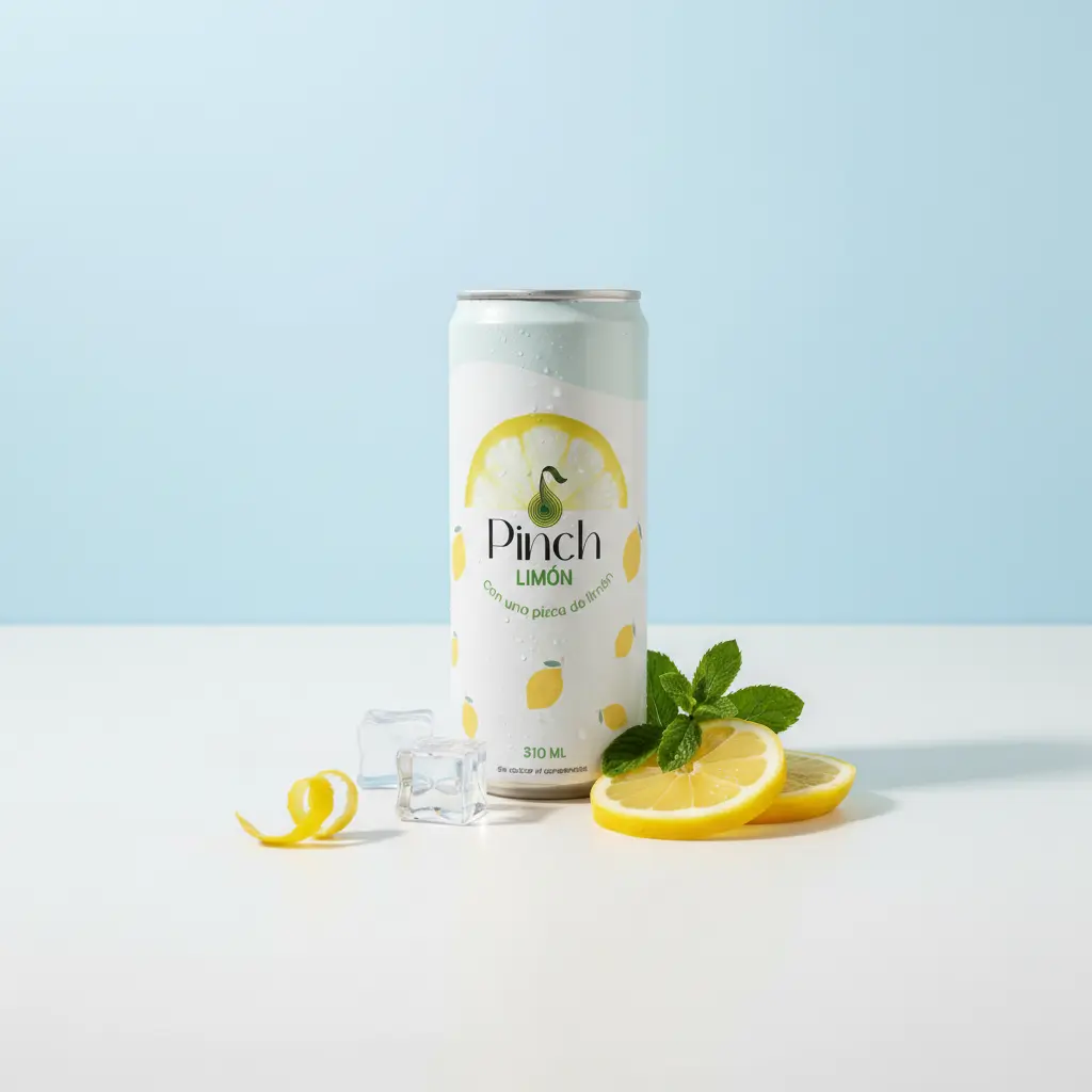 pinch bebida lata sabor limon