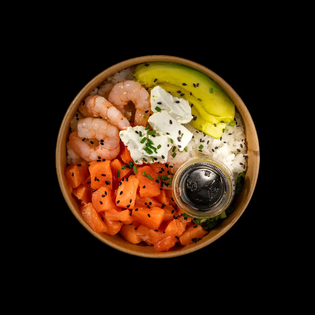 Salmon Shrimp Gohan