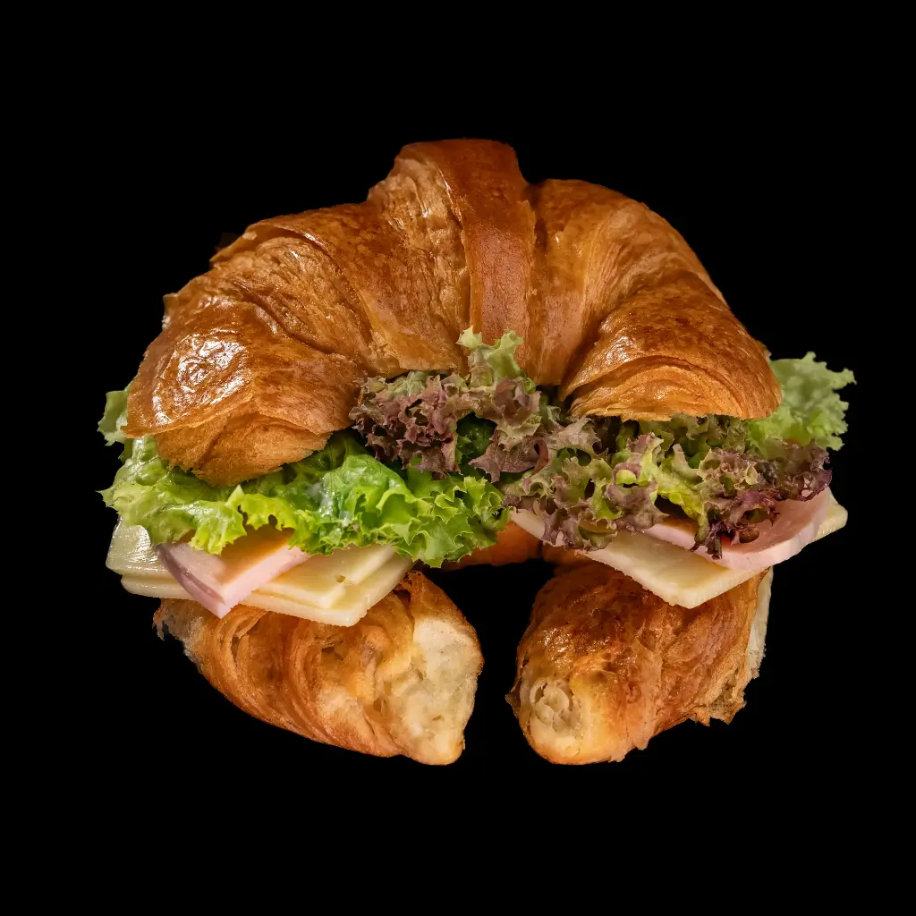 Croissant Lettuce, Ham and Cheese
