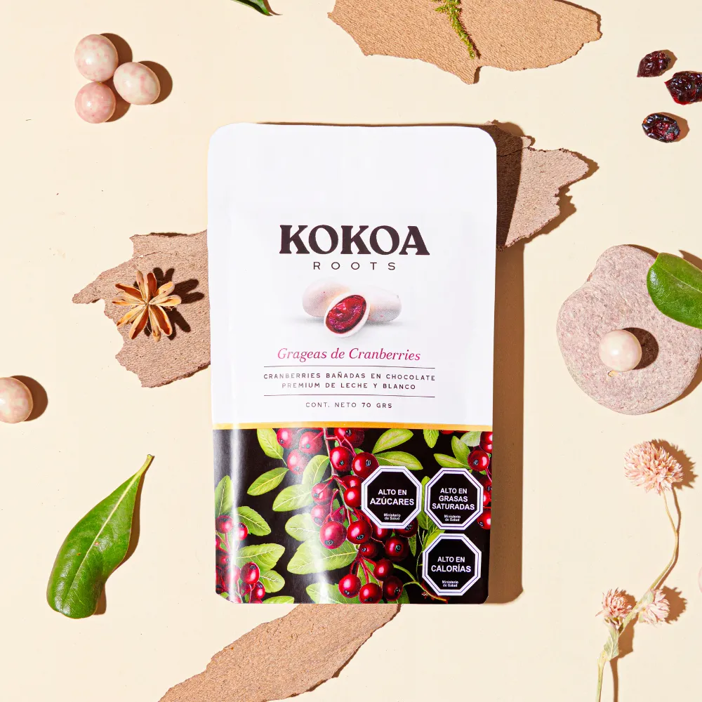 Kokoa Roots Grageas de Cranberries Choco Blanco
