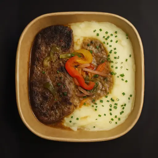Chuleta con Puré de Papas